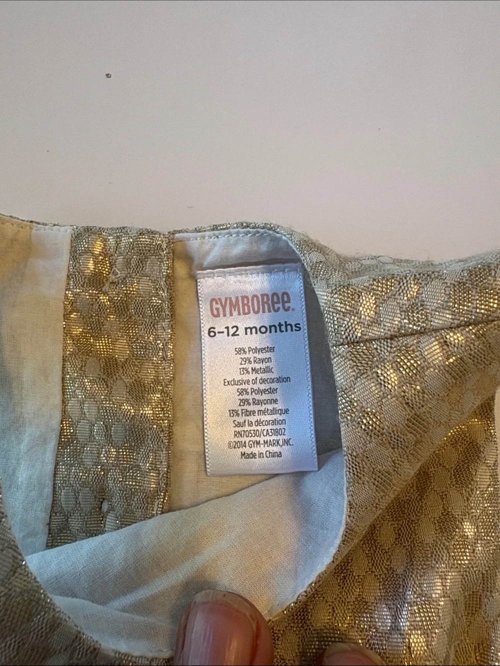 Gymboree Metallic Gold Dot Party Dress